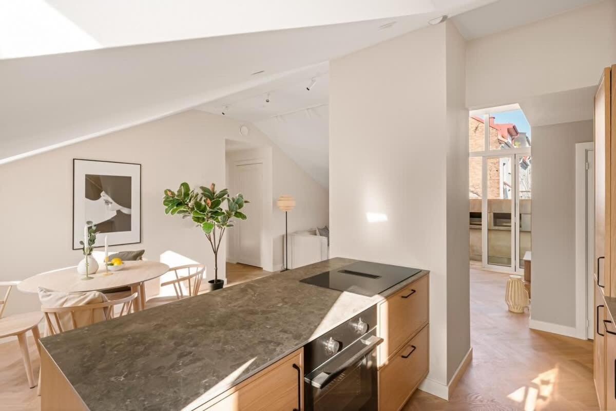 Dinbnb Gruenerlokka I Penthouse With Private Rooftop I 2 Bedrooms & 2 Bathrooms * Oslo